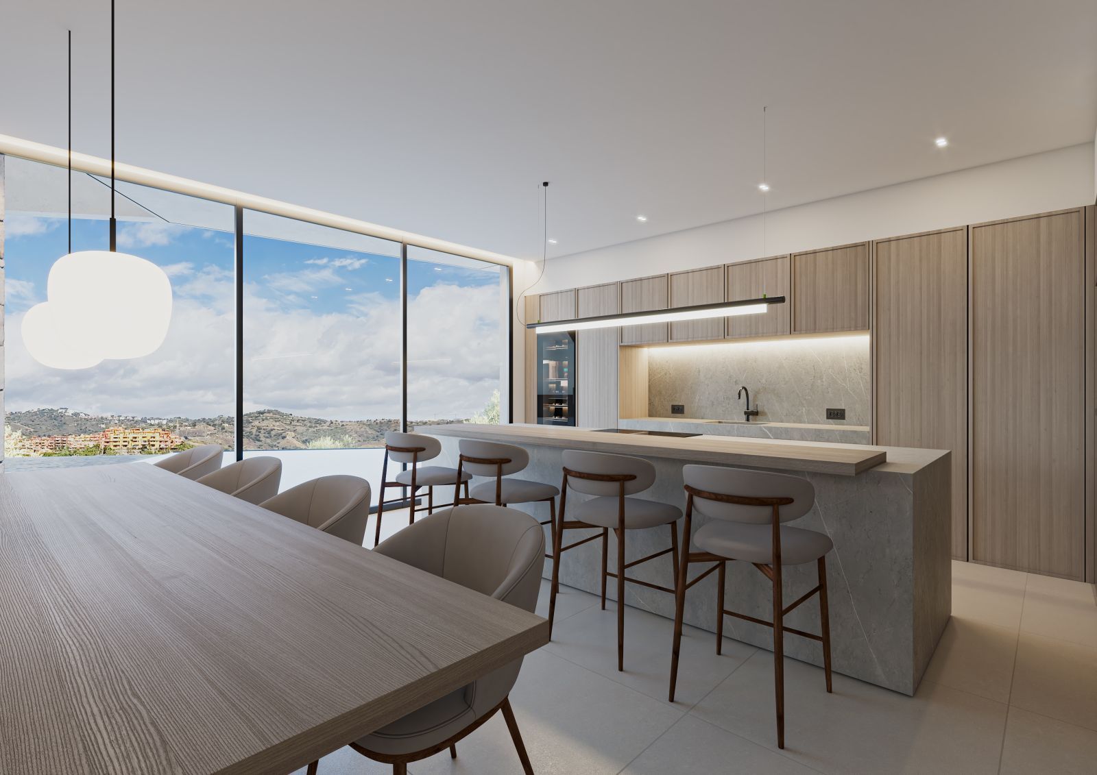 08 modern kitchen dining view